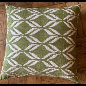 Green White Texture Accent Pillow Large